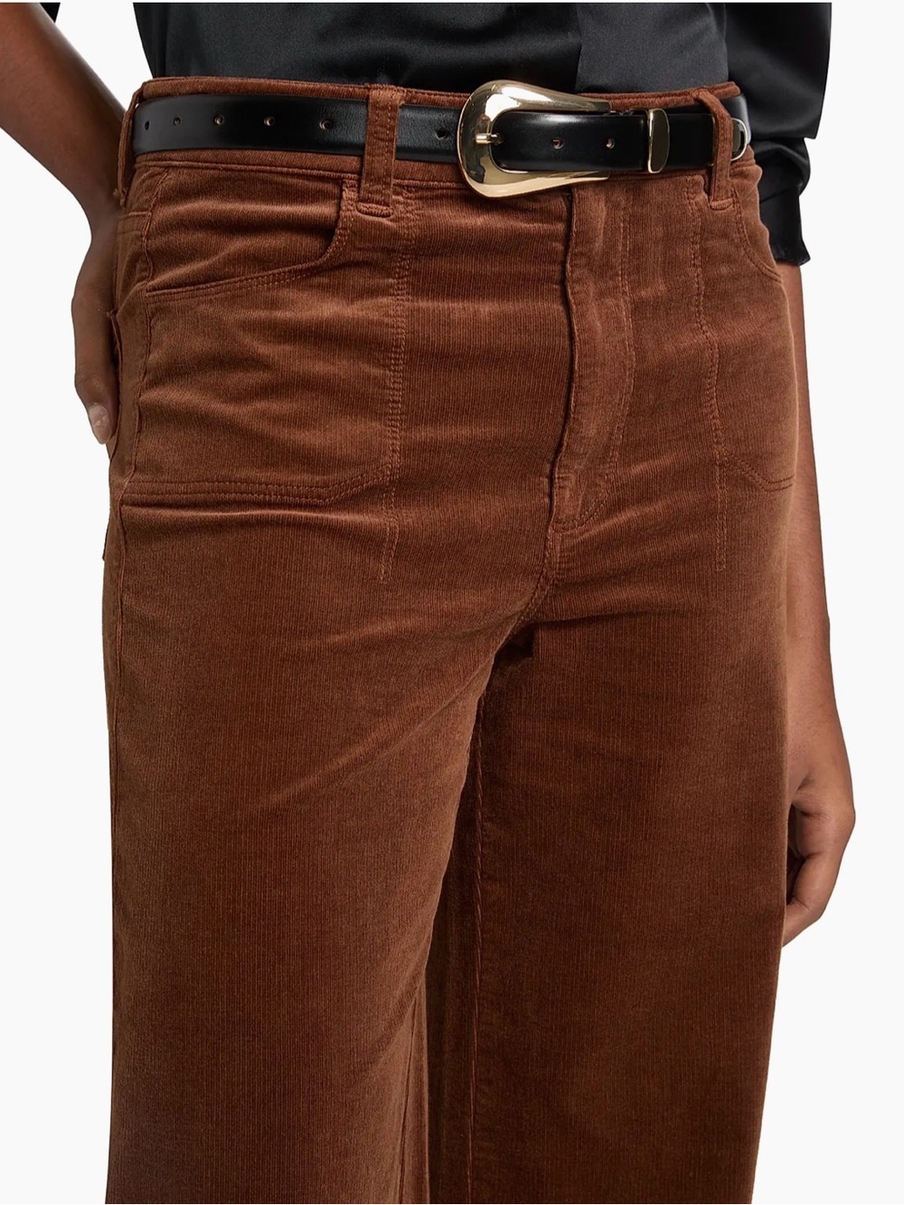 PAIGE Anessa Utility Pocket Mable Brown Corduroy Pants - size 26 - NWT - Picture 2 of 10
